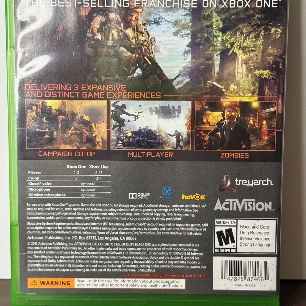 Xbox‎ One Game Call of Duty Black Ops III Nuk3town Bonus Map Activision